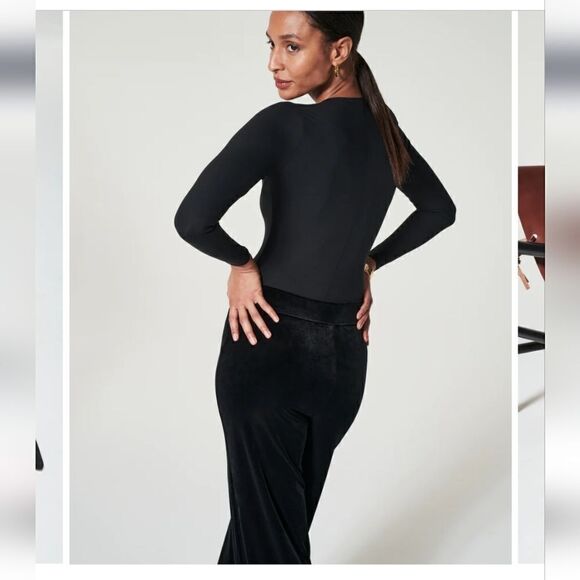 SPANX Velvet Split Hem Wide Leg Pant new with tags  2xT - Picture 2 of 15